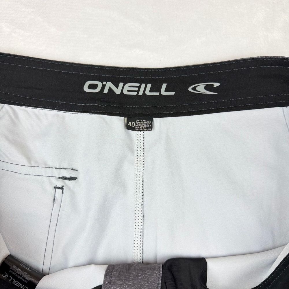 ONeill Mens Tropical Floral Board Shorts Gray Turquoise Swim Trunks Size 40‎ - Picture 5 of 7